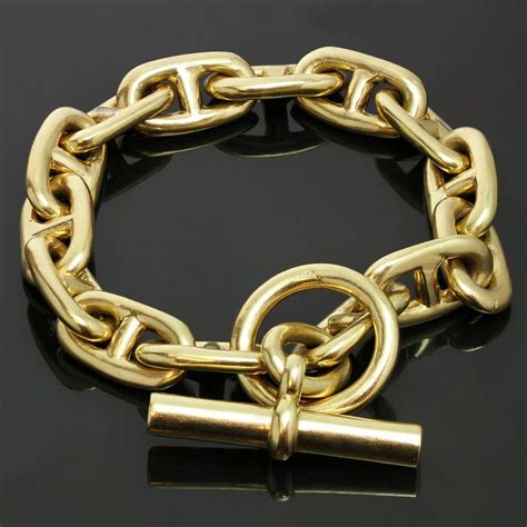 hermes gold chaine d'ancre bracelet